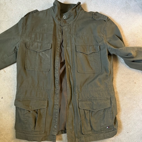 Vintage 90s Tommy Hilfiger Field Jacket Size Large - Picture 1 of 6